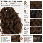 SISIYUYU Human Hair Ponytail Extension, 12 Inch, 70g, Matte Natural Voluminous Pony Tail Hairpiece, Claw Clip Quick Volume - image 3
