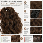 SISIYUYU Human Hair Ponytail Extension, 12 Inch, 70g, Matte Natural Voluminous Pony Tail Hairpiece, Claw Clip Quick Volume - image 9