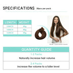 SISIYUYU Invisible Tape-In Hair Extensions Human Hair, 12 Inch, 40g 20pcs, Dark Brown, Seamless Skin Weft for Fine Thin Hair - image 6