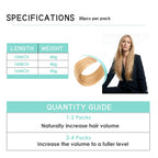 SISIYUYU Invisible Tape-In Hair Extensions Human Hair, 12 Inch, 40g 20pcs, #18/613 Dark Blonde with Honey Highlights, Seamless Skin Weft for Fine Thin Hair - image 6