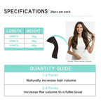 SISIYUYU Invisible Tape-In Hair Extensions Human Hair, 12 Inch, 40g 20pcs, #1B Natural Black, Seamless Skin Weft for Fine Thin Hair - image 6