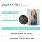 SISIYUYU Invisible Tape-In Hair Extensions Human Hair, 14 Inch, 40g 20pcs, Salt and Black Pepper, Seamless Skin Weft for Fine Thin Hair - image 6