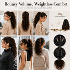 SISIYUYU Human Hair Ponytail Extension, 12 Inch, 70g, Matte Natural Voluminous Pony Tail Hairpiece, Claw Clip Quick Volume - image 6