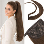 SISIYUYU 130g Wrap Around Human Hair Ponytail Extension
