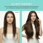 SISIYUYU Invisible Tape-In Hair Extensions Human Hair, 12 Inch, 40g 20pcs, Dark Brown, Seamless Skin Weft for Fine Thin Hair - image 7
