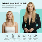 SISIYUYU Invisible Tape-In Hair Extensions Human Hair, 12 Inch, 40g 20pcs, #18/613 Dark Blonde with Honey Highlights, Seamless Skin Weft for Fine Thin Hair - image 7