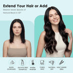 SISIYUYU Invisible Tape-In Hair Extensions Human Hair, 12 Inch, 40g 20pcs, #1B Natural Black, Seamless Skin Weft for Fine Thin Hair - image 7