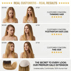 SISIYUYU Halo Hair Extensions Real Remy Human Hair, 14 Inch, 70g, Bronde Balayage, Invisible Wire for Thin Hair & Natural Volume - image 3