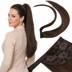 SISIYUYU Wrap Around Human Hair Ponytail Extension