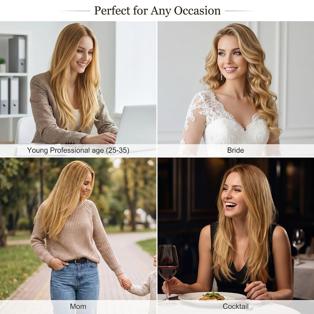 SISIYUYU Halo Hair Extensions Real Remy Human Hair, 14 Inch, 70g, Bronde Balayage, Invisible Wire for Thin Hair & Natural Volume - image 9