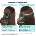 SISIYUYU Invisible Tape-In Hair Extensions Human Hair, 12 Inch, 40g 20pcs, Dark Brown, Seamless Skin Weft for Fine Thin Hair - image 2