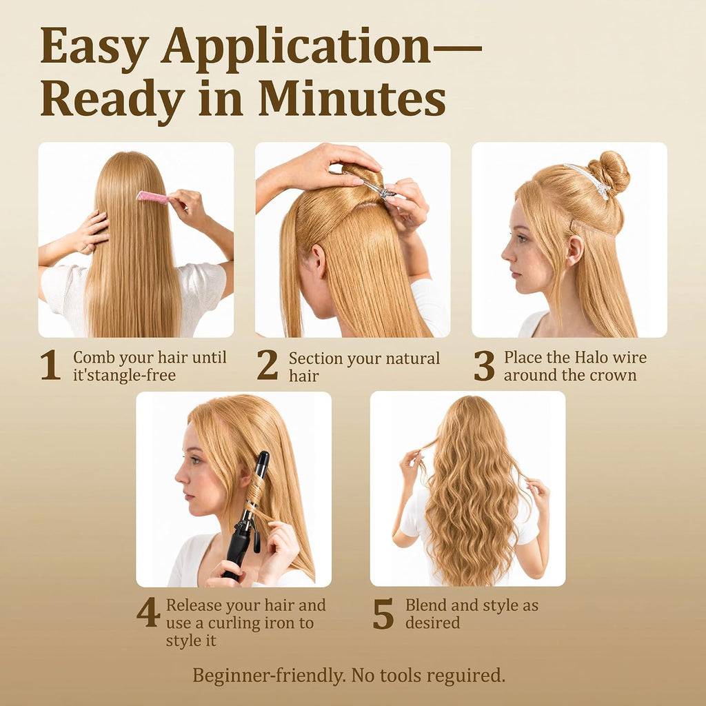 SISIYUYU Halo Hair Extensions Real Remy Human Hair, 12 Inch, 70g, Neutral Chestnut Brown, Invisible Wire for Thin Hair & Natural Volume - image 9