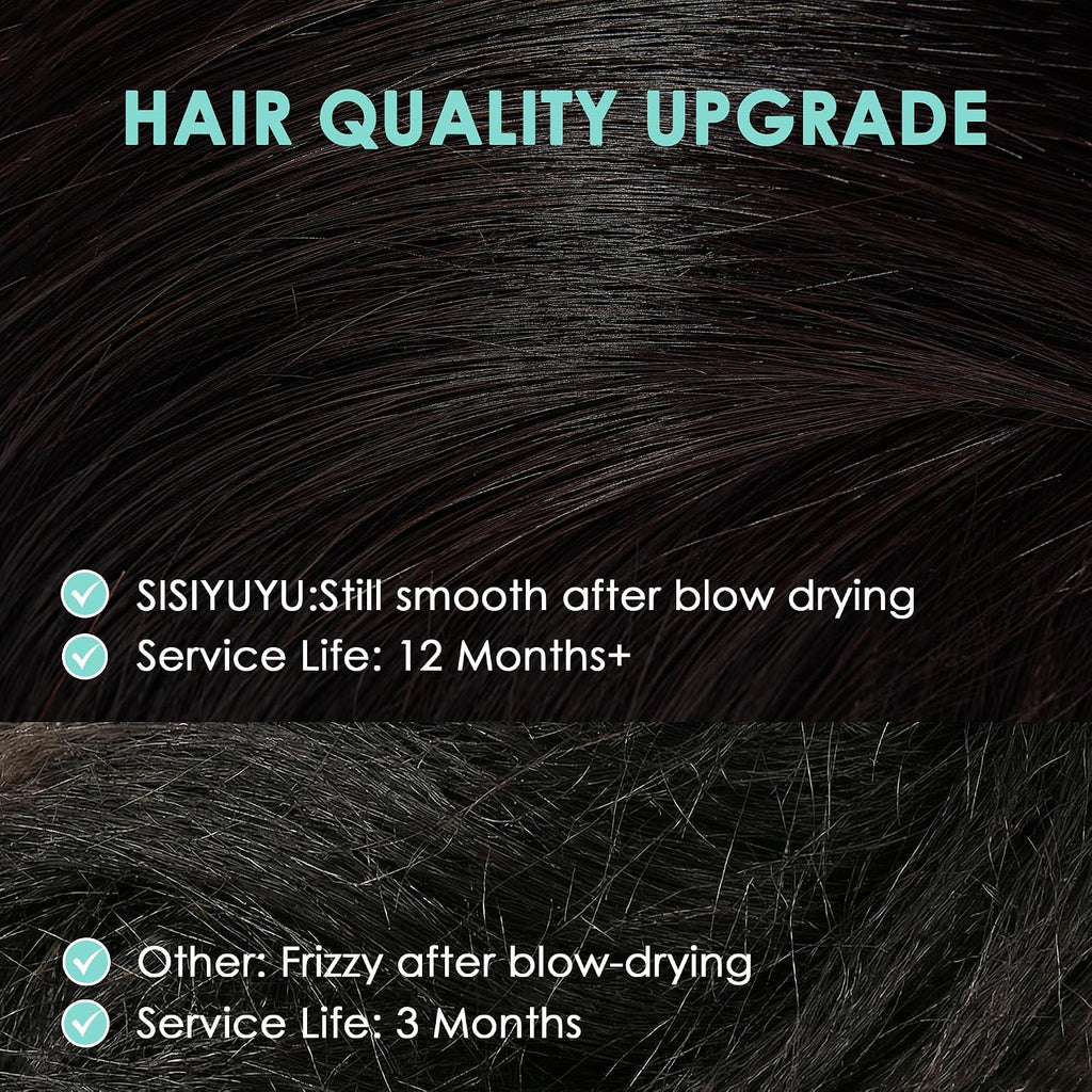 SISIYUYU Invisible Tape-In Hair Extensions Human Hair, 12 Inch, 40g 20pcs, #1B Natural Black, Seamless Skin Weft for Fine Thin Hair - image 2