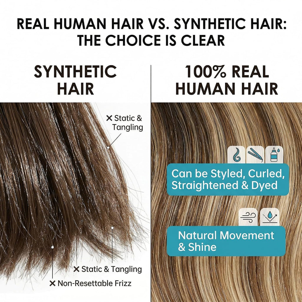 SISIYUYU Halo Hair Extensions Real Remy Human Hair, 12 Inch, 95g, Chocolate Brown Caramel Balayage, Invisible Wire for Thin Hair & Natural Volume - image 5