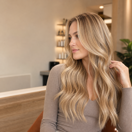 SISIYUYU Invisible Tape-In clean managed lifestyle main - #18/613 Dark Blonde with Honey Highlights