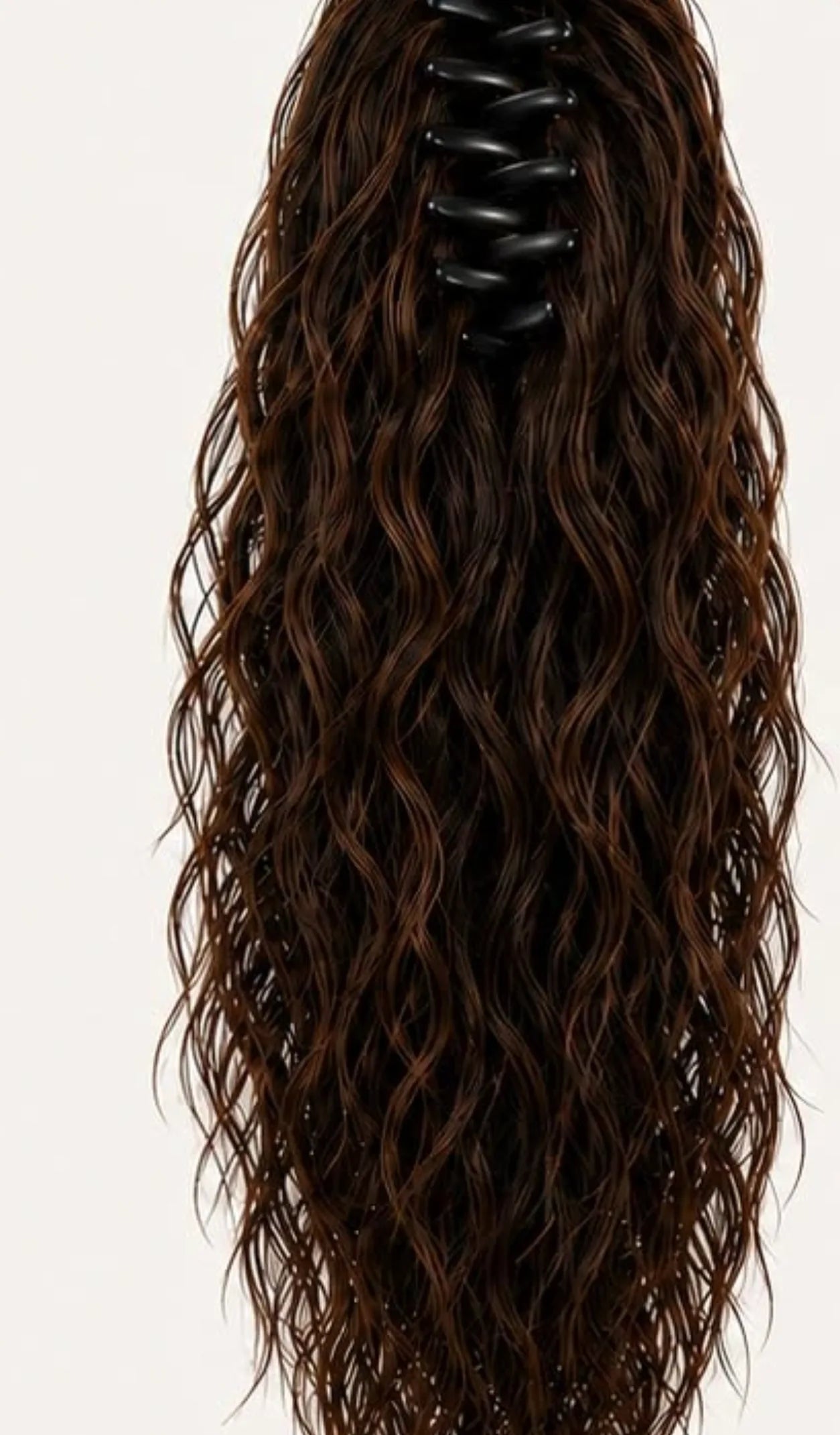 70g real-human-hair ponytail with claw-clip attachment