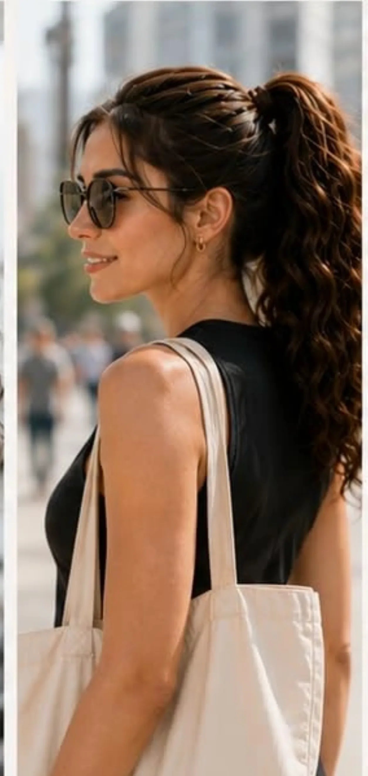 Claw-clip ponytail styled for quick dinner plans