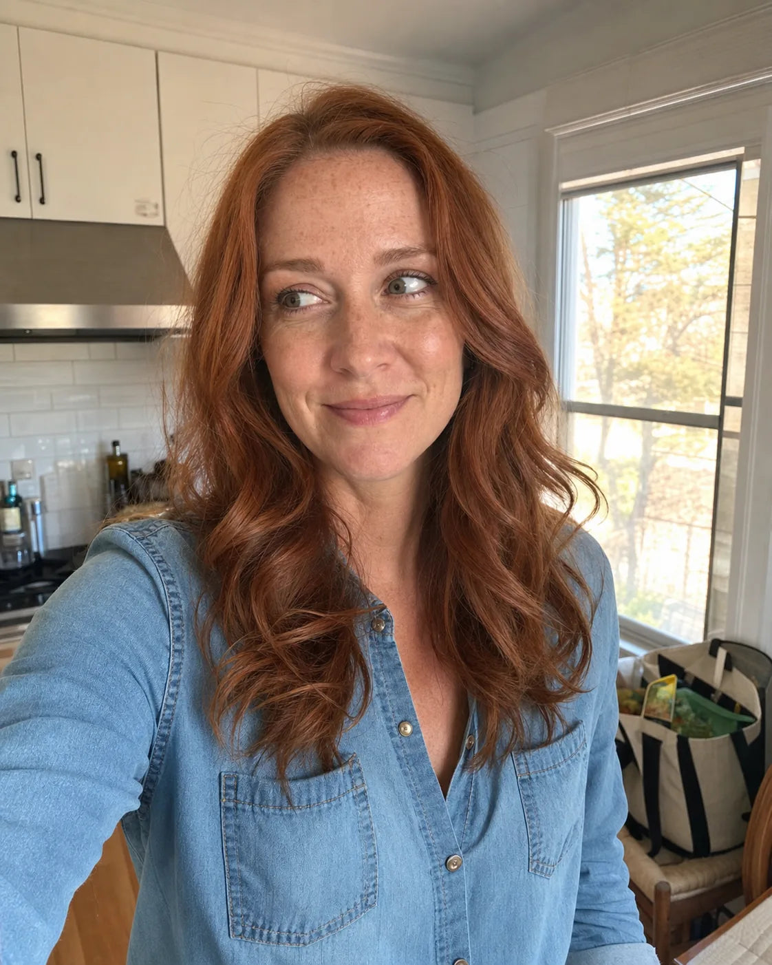 Copper volume without fuss, Halo hair inspiration
