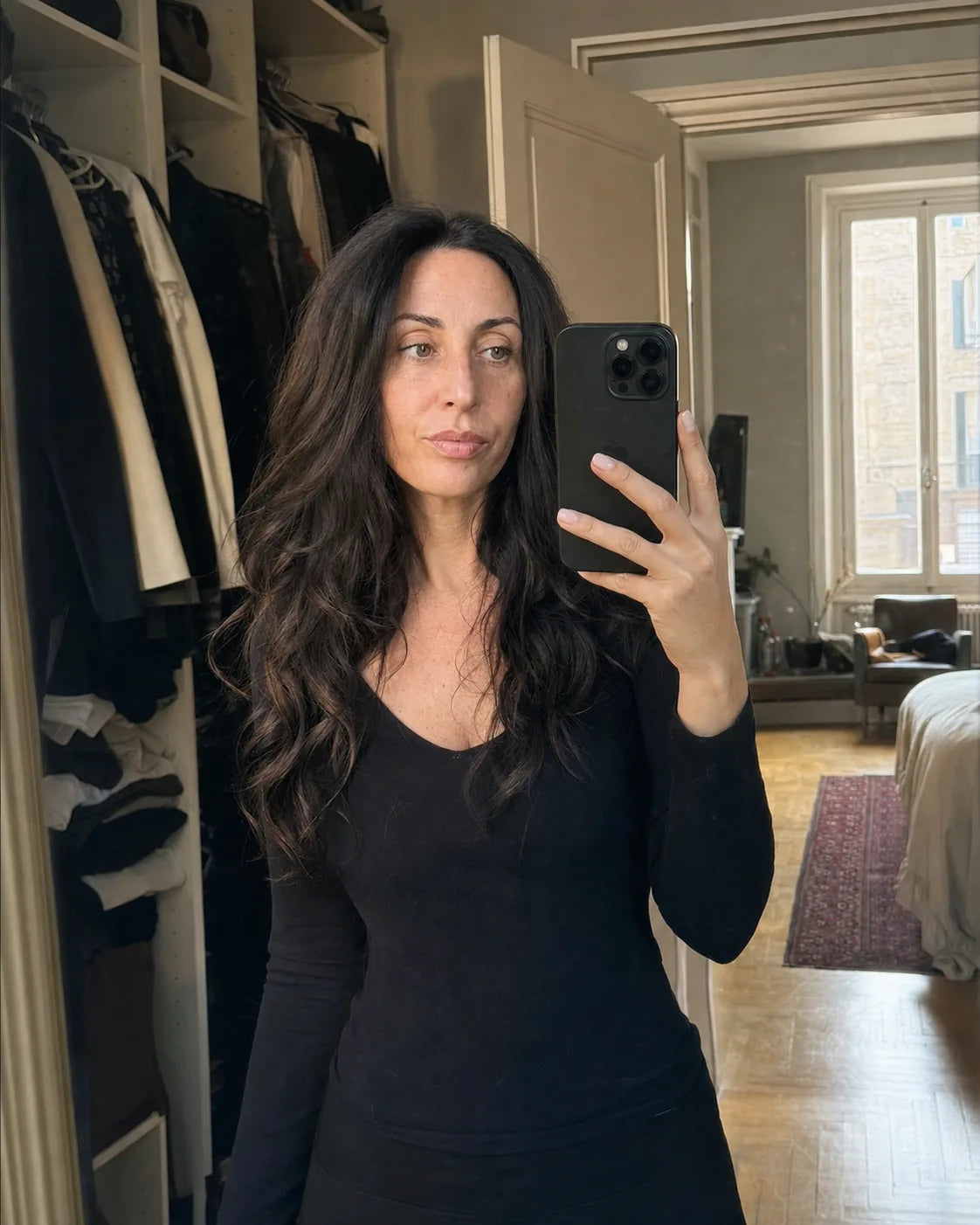 Deep brunette waves, Halo hair inspiration