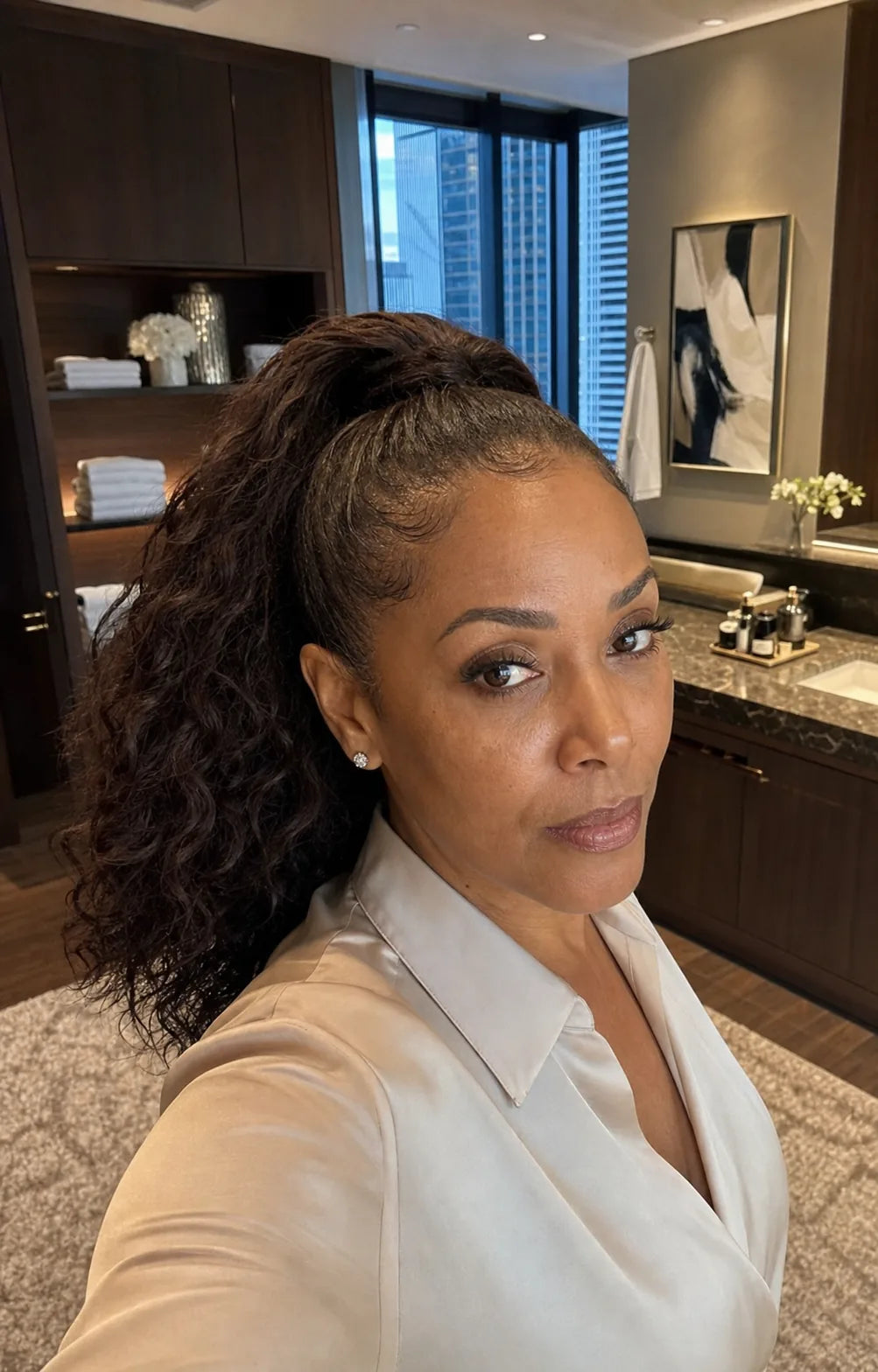 Textured high ponytail, Ponytail hair inspiration