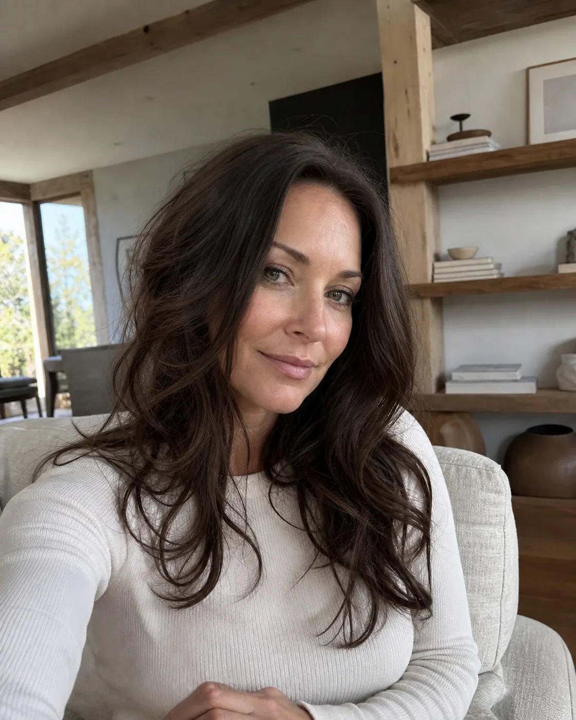 Espresso living-room waves, Tape-In hair inspiration